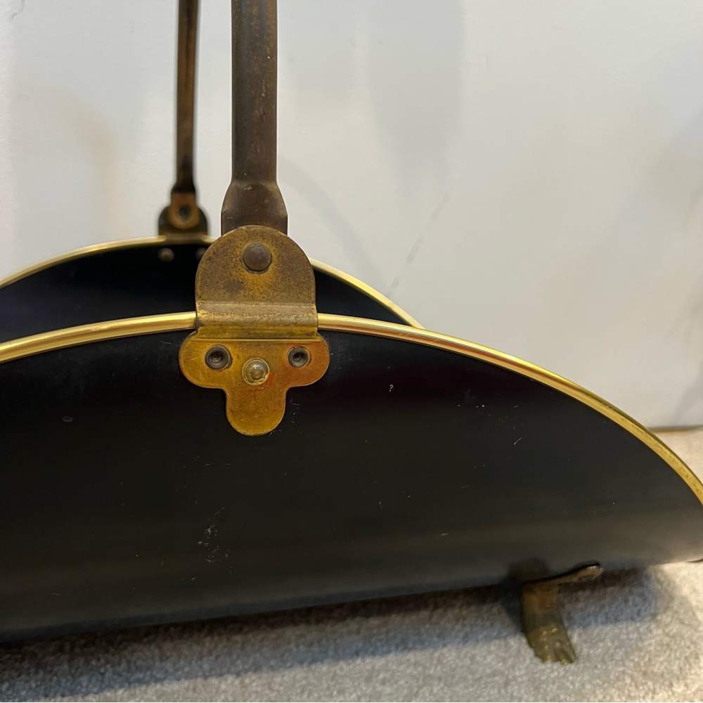 Brass and Black Lacquered Brass Log Holder - Picture 11 of 15